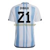 Original Fußballtrikot Argentinien Dybala 21 Heimtrikot WM 2022 Für Herren